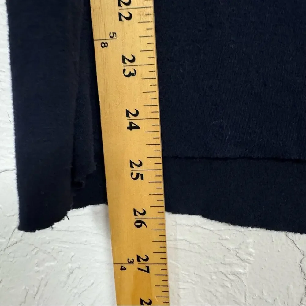 Bailey 44 Navy Blue Zip Boat Neck Y2K Blouse Womens L Preppy Girly Short Sleeve - Picture 11 of 11